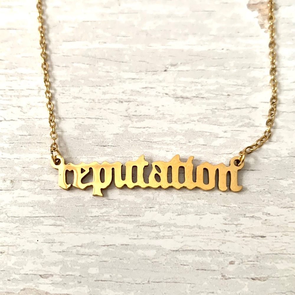 Reputation Taylor Swift Album Merch Gold Chain Necklace Stainless Steel NEW